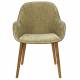 Chaise Taylor Dutchbone Fauteuil de Table en Frêne et Velours Vert Assise Seventies 56,5x59,5x83,5cm
