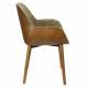 Chaise Taylor Dutchbone Fauteuil de Table en Frêne et Velours Vert Assise Seventies 56,5x59,5x83,5cm