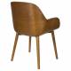 Chaise Taylor Dutchbone Fauteuil de Table en Frêne et Velours Vert Assise Seventies 56,5x59,5x83,5cm