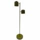 Lampadaire Hydre Athezza Eclairage sur Pied en Acier Kaki et Or Luminaire Double 33x33x160cm