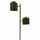 Lampadaire Hydre Athezza Eclairage sur Pied en Acier Kaki et Or Luminaire Double 33x33x160cm