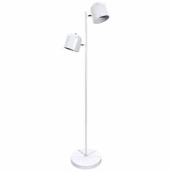 Lampadaire Hydre Athezza Eclairage sur Pied en Acier Blanc et Or Luminaire Double 33x33x160cm