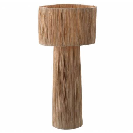 Lampadaire Yagrine Athezza Luminaire sur Pied en Bambou Eclairage Boheme Couleur Naturelle 45x45x100cm