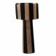 Lampadaire Yagrine Rayée Athezza Luminaire sur Pied en Bambou Eclairage Boheme Couleur Naturelle et Noire 45x45x100cm
