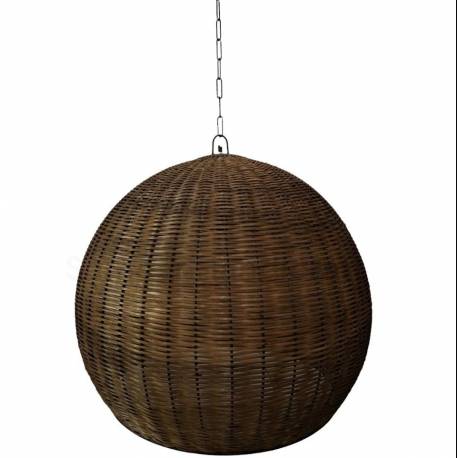 Suspension Maru Athezza Plafonnier Boule en Rotin Luminaire à Suspendre 109x109x109cm