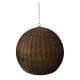 Suspension Maru Athezza Plafonnier Boule en Rotin Luminaire à Suspendre 90x90x90cm