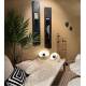 Miroir Stretto Athezza Glace Rectangulaire Contreplaqué Bois Miroir Mural Style Ethnique 4x26x149cm