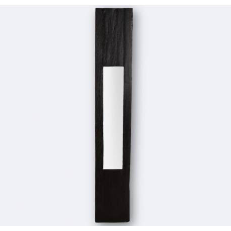 Miroir Stretto Athezza Glace Rectangulaire Contreplaqué Bois Miroir Mural Style Ethnique 4x26x149cm