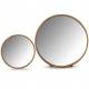 Miroir Gramdo Athezza Glace Ronde en Acier Finition Laiton Décoration Murale PM 3x51x51cm