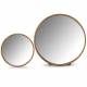 Miroir Gramdo Athezza Glace Ronde en Acier Finition Laiton Décoration Murale MM 3x80x80cm