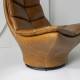 Fauteuil Achille Pivotant Signature Vintage Design Lounge Bar Siège de Salon Camel 86x87x96cm