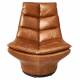 Fauteuil Achille Pivotant Signature Vintage Design Lounge Bar Siège de Salon Camel 86x87x96cm