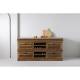 Grand Billot Aubrac Signature Comptoir de Cuisine Meuble Rangement Acacia et Hévéa 60x90x180cm