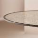 Table Basse Mafra Signature Bout de Canapé Chêne et Verre Antique Sellette d’appoint Bi-Matière Design 45x60x60cm