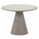 Table Basse Mafra Signature Bout de Canapé Chêne et Verre Antique Sellette d’appoint Bi-Matière Design 45x60x60cm
