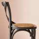 Chaise de Bar Bistrot Signature Assise de Comptoir Siège de Bar en Chêne Noir et Paille de Riz 50x51x96cm