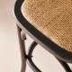 Chaise de Bar Bistrot Signature Assise de Comptoir Siège de Bar en Chêne Noir et Paille de Riz 50x51x96cm