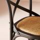 Chaise de Bar Bistrot Signature Assise de Comptoir Siège de Bar en Chêne Noir et Paille de Riz 50x51x96cm