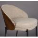 Lot de 2 Chaises de Comptoir Rodin Dutchbone Assises Hautes Bois et Tissu Tabourets de Bar 50x53x87cm