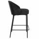 Lot de 2 Chaises de Comptoir Rodin Bouclé Black Dutchbone Bois et Tissu Bouclé Tabourets de Bar 50x53x87cm