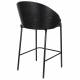 Lot de 2 Chaises de Comptoir Rodin Bouclé Black Dutchbone Bois et Tissu Bouclé Tabourets de Bar 50x53x87cm
