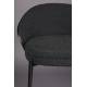 Lot de 2 Chaises de Comptoir Rodin Bouclé Black Dutchbone Bois et Tissu Bouclé Tabourets de Bar 50x53x87cm