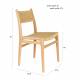 Duo de Chaises Cécile Dutchbone Lot d’Assises en Bois et Cordage Fauteuils de Repas 47,1x50,2x81,3cm