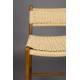 Tabouret de Bar Cécile Dutchbone Chaise de Comptoir en Bois Finition Noyer et Cordage Chaise Haute 47x48x95,5cm
