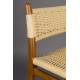 Tabouret de Bar Cécile Dutchbone Chaise de Comptoir en Bois Finition Noyer et Cordage Chaise Haute 47x48x95,5cm