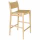 Tabouret de Bar Cécile Dutchbone Chaise de Comptoir en Bois Finition Naturelle et Cordage Chaise Haute 47x48x95,5cm