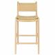 Tabouret de Bar Cécile Dutchbone Chaise de Comptoir en Bois Finition Naturelle et Cordage Chaise Haute 47x48x95,5cm