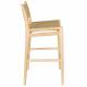 Tabouret de Bar Cécile Dutchbone Chaise de Comptoir en Bois Finition Naturelle et Cordage Chaise Haute 47x48x95,5cm