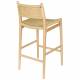 Tabouret de Bar Cécile Dutchbone Chaise de Comptoir en Bois Finition Naturelle et Cordage Chaise Haute 47x48x95,5cm