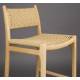 Tabouret de Bar Cécile Dutchbone Chaise de Comptoir en Bois Finition Naturelle et Cordage Chaise Haute 47x48x95,5cm
