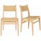 Duo de Chaises Cécile Dutchbone Lot d’Assises en Bois et Cordage Fauteuils de Repas 47,1x50,2x81,3cm