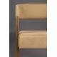 Lot de Deux Chaises Adamello Dutchbone Duo d'Assises en Hévéa et Tissu Beige Fauteuils de Table Seventies 54,5x58x74cm