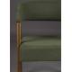 Lot de Deux Chaises Adamello Dutchbone Duo d'Assises en Hévéa et Tissu Vert Fauteuils de Table Seventies 54,5x58x74cm