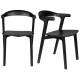 Lot de Deux Chaises Northwood Zuiver Duo d'Assises en Hévéa Finition Noire Sièges de Tables Esprit Scandinave 51x53x76,5cm