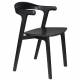 Lot de Deux Chaises Northwood Zuiver Duo d'Assises en Hévéa Finition Noire Sièges de Tables Esprit Scandinave 51x53x76,5cm