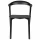 Lot de Deux Chaises Northwood Zuiver Duo d'Assises en Hévéa Finition Noire Sièges de Tables Esprit Scandinave 51x53x76,5cm