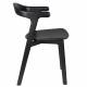 Lot de Deux Chaises Northwood Zuiver Duo d'Assises en Hévéa Finition Noire Sièges de Tables Esprit Scandinave 51x53x76,5cm