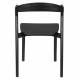 Lot de Deux Chaises Northwood Zuiver Duo d'Assises en Hévéa Finition Noire Sièges de Tables Esprit Scandinave 51x53x76,5cm