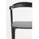 Lot de Deux Chaises Northwood Zuiver Duo d'Assises en Hévéa Finition Noire Sièges de Tables Esprit Scandinave 51x53x76,5cm