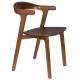 Lot de Deux Chaises Northwood Zuiver Duo d'Assises en Hévéa Finition Noyer Sièges de Tables Esprit Scandinave 51x53x76,5cm