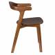 Lot de Deux Chaises Northwood Zuiver Duo d'Assises en Hévéa Finition Noyer Sièges de Tables Esprit Scandinave 51x53x76,5cm