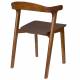 Lot de Deux Chaises Northwood Zuiver Duo d'Assises en Hévéa Finition Noyer Sièges de Tables Esprit Scandinave 51x53x76,5cm
