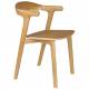 Lot de Deux Chaises Northwood Zuiver Duo d'Assises en Hévéa Finition Naturelle Sièges de Tables Esprit Scandinave 51x53x76,5cm