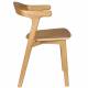 Lot de Deux Chaises Northwood Zuiver Duo d'Assises en Hévéa Finition Naturelle Sièges de Tables Esprit Scandinave 51x53x76,5cm