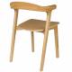 Lot de Deux Chaises Northwood Zuiver Duo d'Assises en Hévéa Finition Naturelle Sièges de Tables Esprit Scandinave 51x53x76,5cm