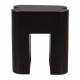 Tabouret Shape Zuiver Pouf Design en Métal Marron Noir Guéridon Géométrique Sellette 40x40x45cm
